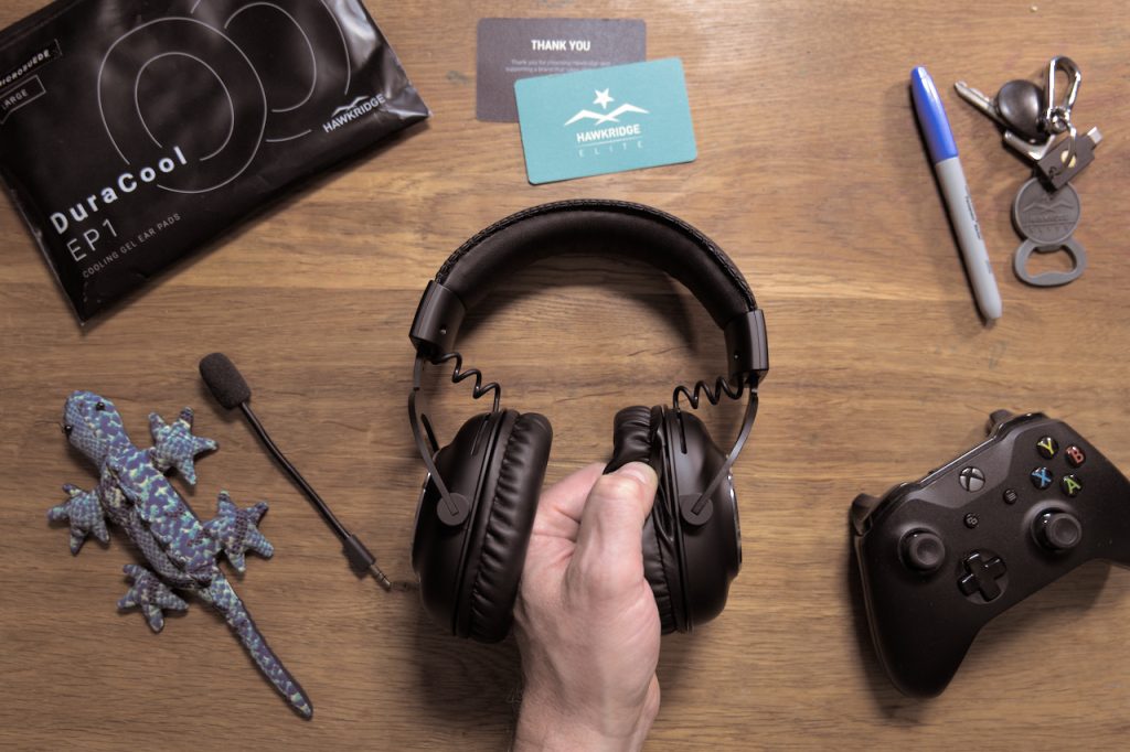 Logitech-G Pro X wired headset having ear pads removed